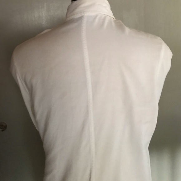 Together White Blouse with large nice Silver buttons and long sleeves 14 👚 - Picture 2 of 3